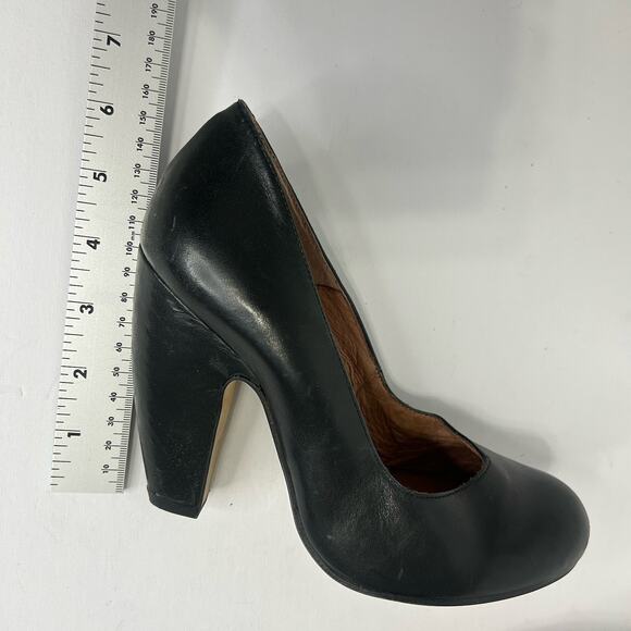 OFFICE London Black Leather Heel Pumps Size 37 - Picture 8 of 10